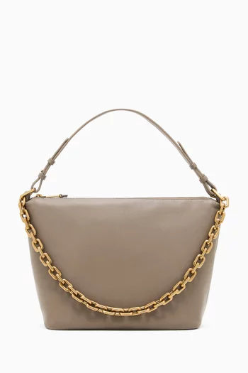 Medium Hobo Bag in Leather