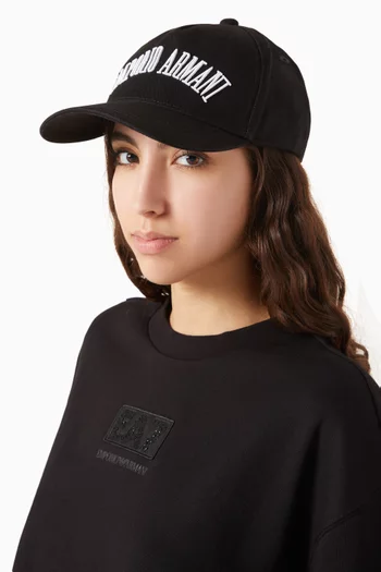 Logo Baseball Cap in Cotton-canvas