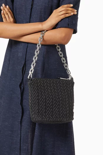 Small Hobo Bag in Embossed Leather