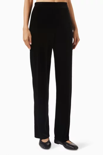 Straight-leg Sweatpants in Velour