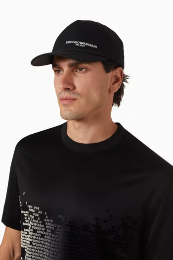 Logo Baseball Hat in Cotton Twill