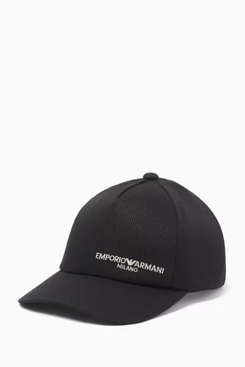 Logo Baseball Hat in Cotton Twill