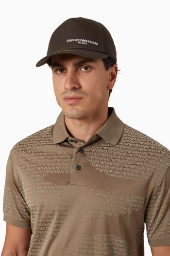 Logo Baseball Hat in Cotton Twill