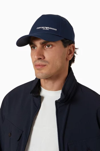 Logo Baseball Hat in Cotton Twill