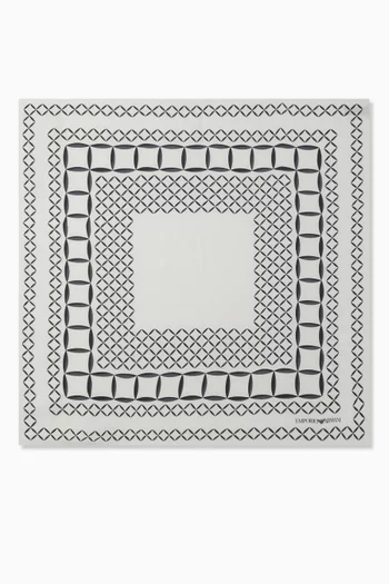Geometric-print Square Scarf in Silk