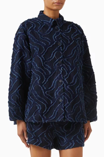 Fringe Jacket in Denim