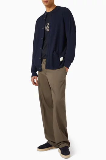 NY Capsule Cardigan in Rib-knit