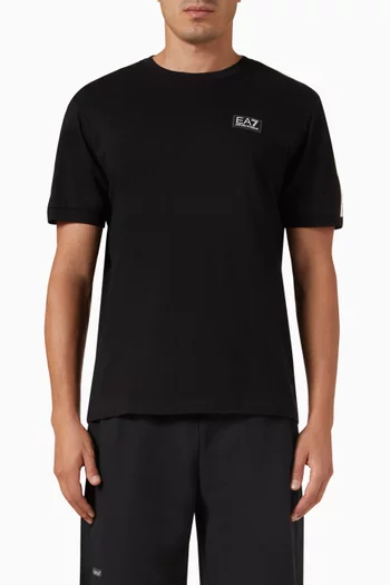 EA7 Logo T-shirt in Cotton Jersey