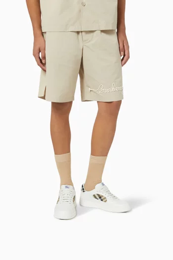 Terrace Check Sneakers in Leather