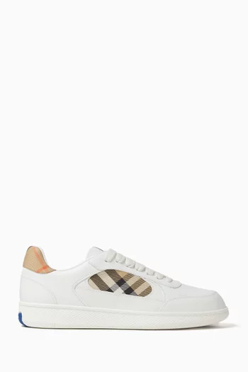Terrace Check Sneakers in Leather