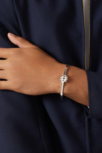 Evil Eye Cuff Bracelet in Sterling Silver