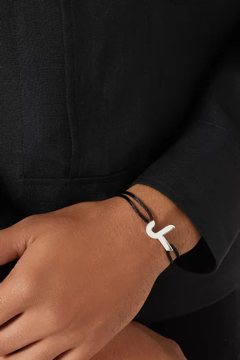 Arabic Letter "Lam" Bracelet in Sterling Silver