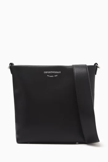 Logo Crossbody Bag in Nappa Leather