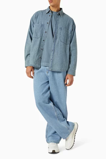 Micro EA Logo Shirt in Denim