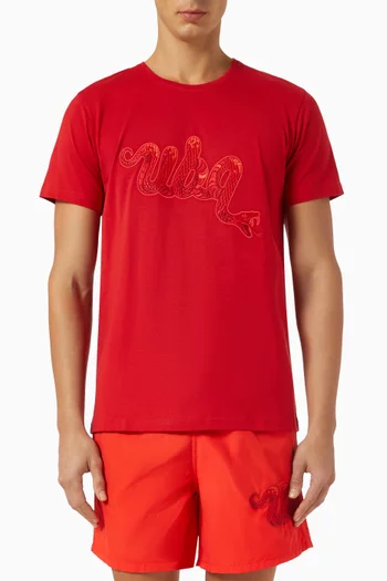 Snake Embossed T-shirt