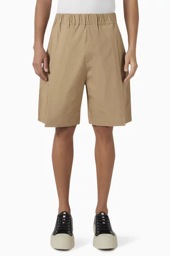 Bermuda Shorts in Cotton Poplin