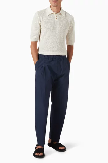 Pleat Pants in Cotton Poplin