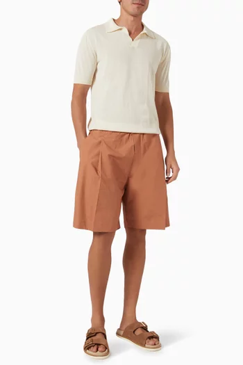 Polo Sweater in Cotton Knit