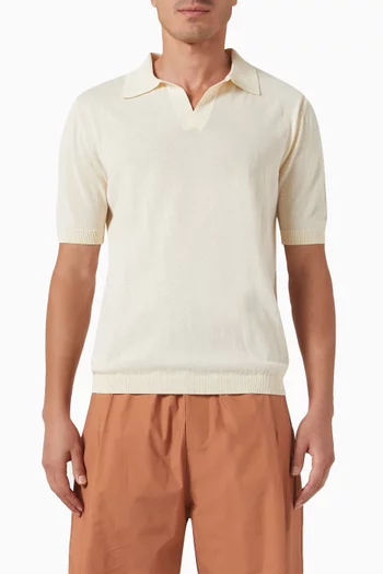 Polo Sweater in Cotton Knit