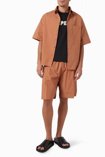 Cut-away-collar Shirt in Cotton