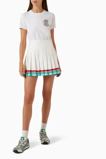 Casa Way World Series Pleated Skirt in Silk