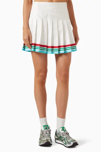 Casa Way World Series Pleated Skirt in Silk