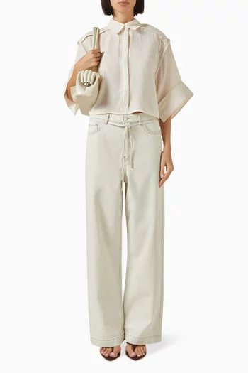 Elijah Wide-leg Jeans in Denim