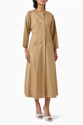 Nora Buttoned Dress in Cotton-twill