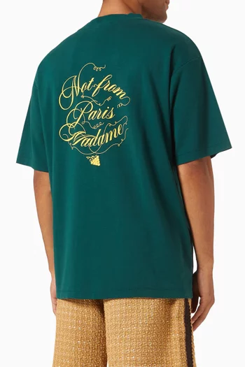 Le T-shirt Slogan Vignes in Cotton Interlock