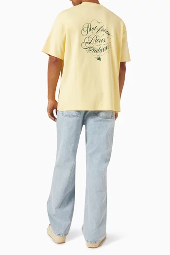 Le T-shirt Slogan Vignes in Cotton Interlock