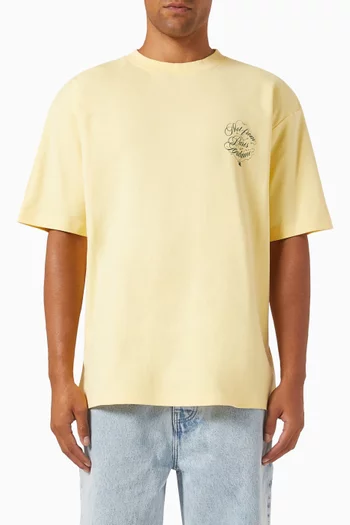 Le T-shirt Slogan Vignes in Cotton Interlock