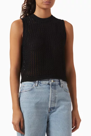 The Crochet Tank Top in Mercerised Cotton