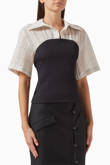 Wren Hybrid Top in Jersey