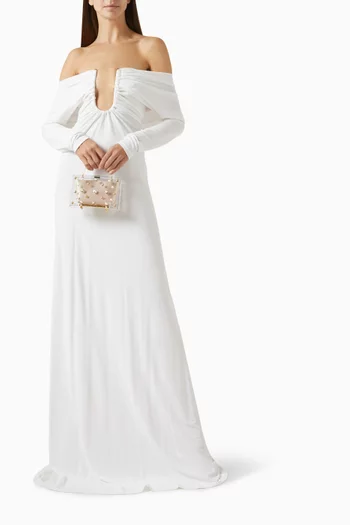 Arced Palm Gown in Viscose