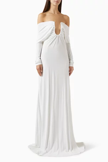 Arced Palm Gown in Viscose
