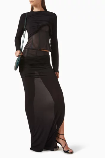 Coiled Corset T-shirt in Jersey