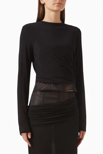 Coiled Corset T-shirt in Jersey