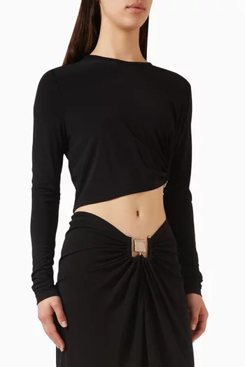 Bezel Quartz Crop Top in Jersey