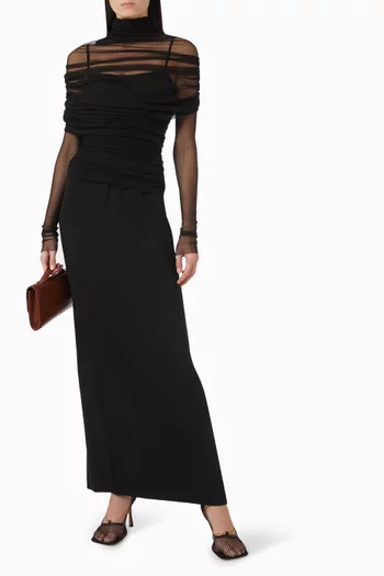 Christo Sheer Wrap Dress in Silk