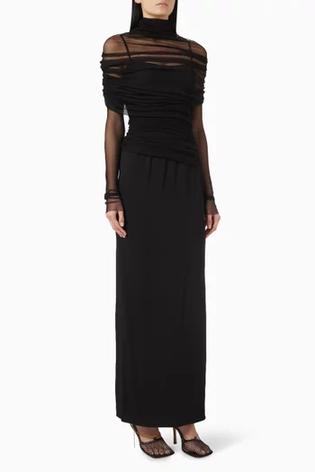 Christo Sheer Wrap Dress in Silk