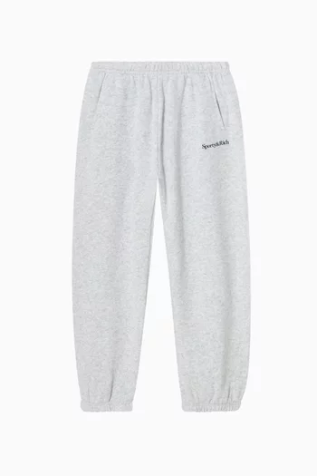 Serif Logo Sweatpants in Cotton-fleece