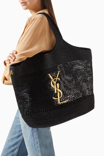 ICARE Maxi Tote Bag in Raffia