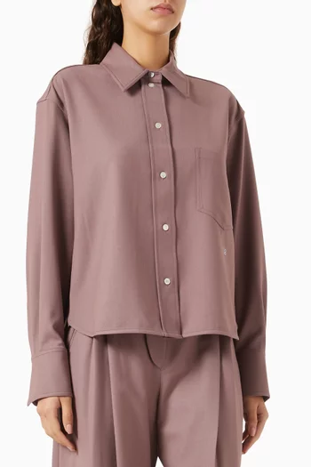 Crop Shirt in Organic Cotton Poplin