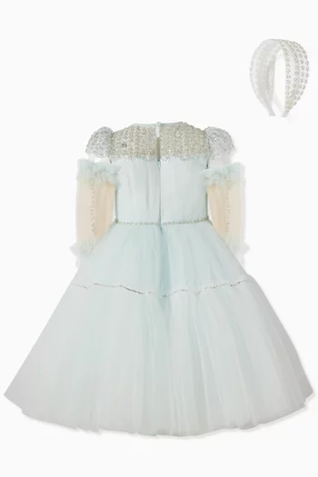 Crystal Bow Tulle Dress