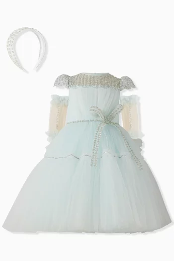 Crystal Bow Tulle Dress