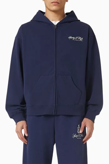 كنزة بغطاء رأس وسحّاب قطن