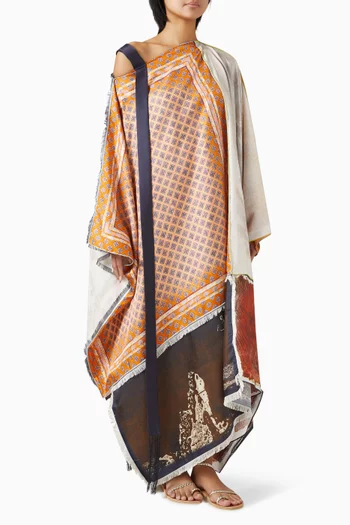 Julia Printed Kaftan in Silk