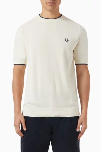 Knitted T-shirt in Cotton