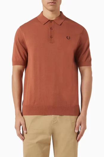 Knitted Polo Shirt in Cotton