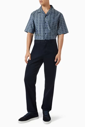 Geometric-print Shirt in Cotton-blend